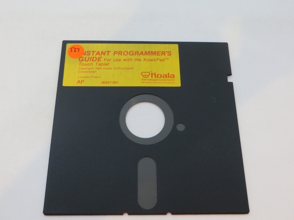 5.25" Floppy Disk KoalaWare INSTANT PROGRAMMER'S GUIDE for KoalaPad