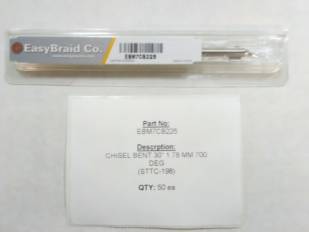Easybraid Solder Tip EBM7CB225 CHISEL BENT 30" 1.78 MM 700 DEG