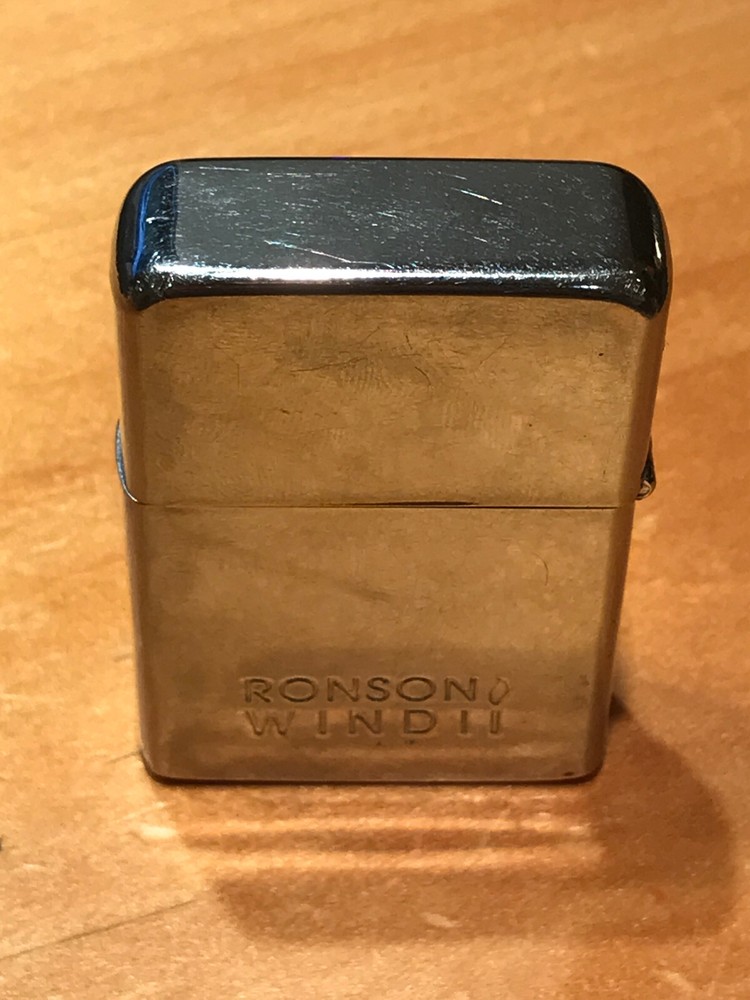 VINTAGE BRUSH CHROME RONSON WIND II LIGHTER