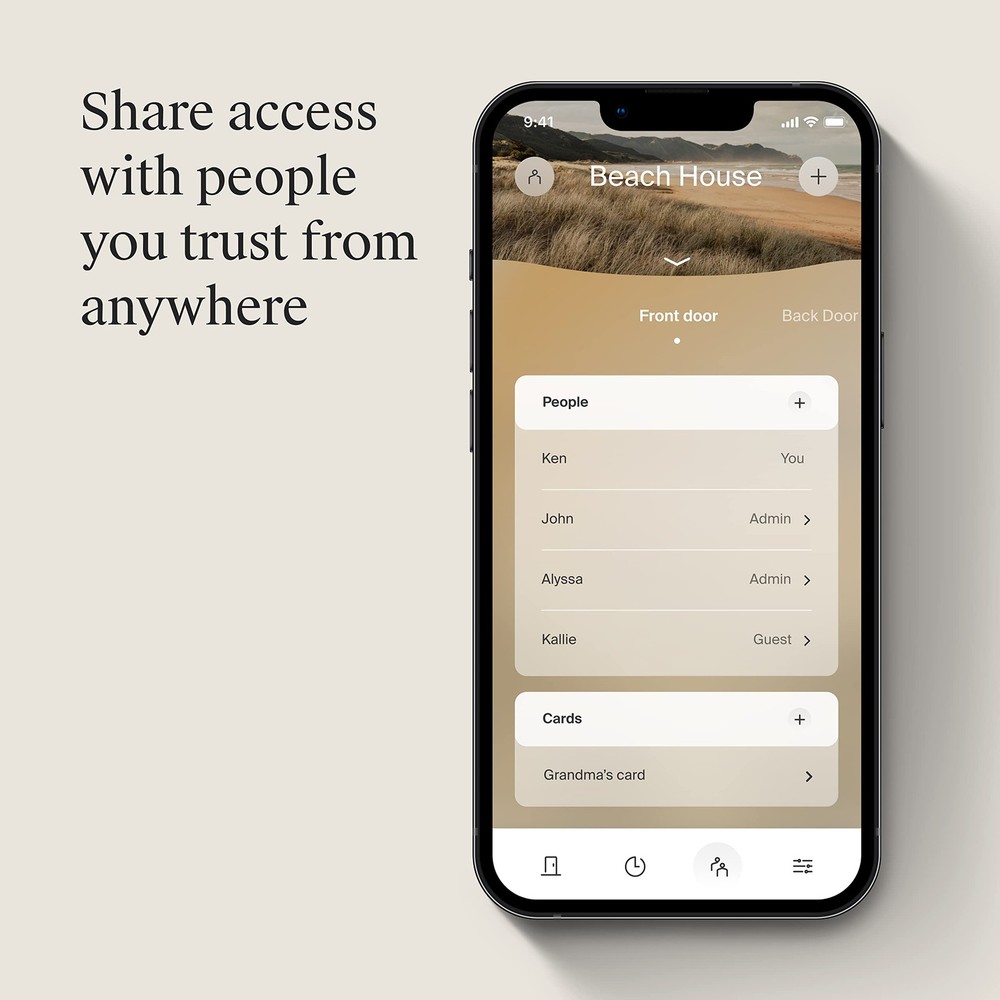 Level Touch Smart Lock – Bluetooth Deadbolt, App & Voice Control –Polished Brass