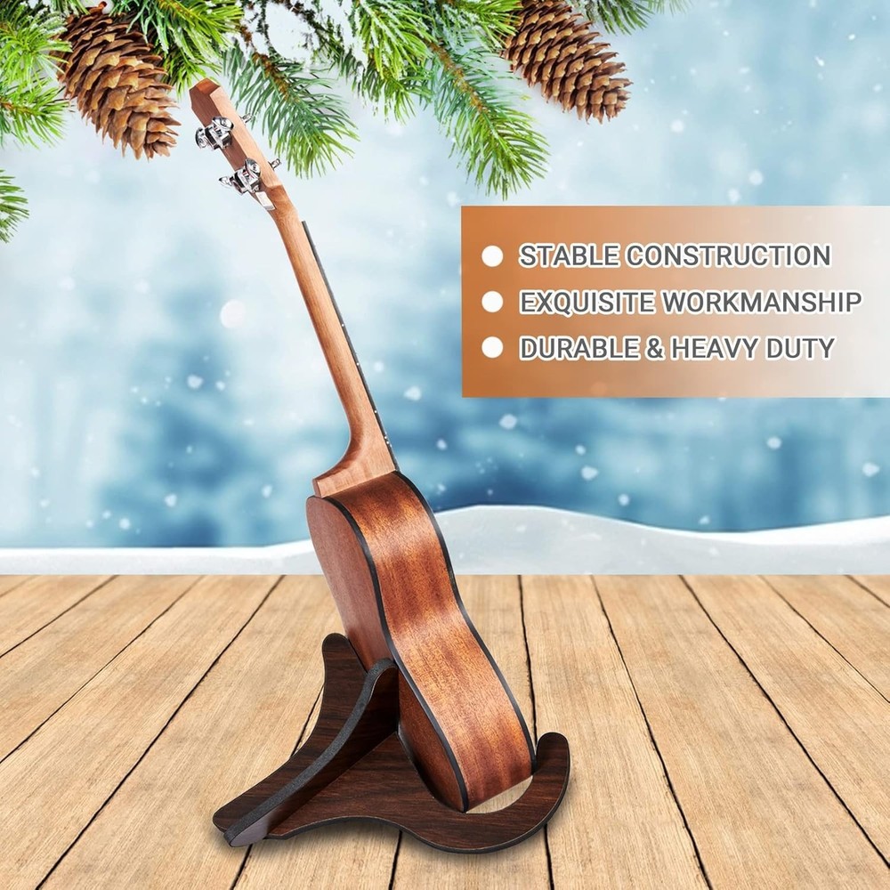 Decorative Ukulele Stand with Protective Padding - Perfect Gift for Musicians