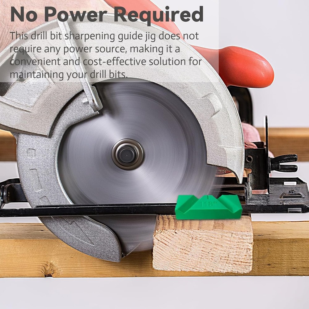 Drill Bit Sharpening Guide Jig - Manual Grinder for Bench Grinders, 90° 118° a