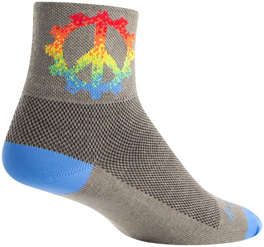 SockGuy Classic Peace Ring Socks - 3", Gray, Small/Medium