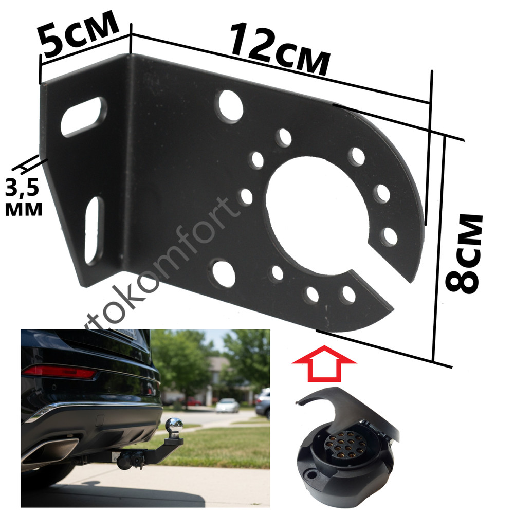 Trailer Cable Connectors Electrical Mounting Bracket Stand 7 Or 13 Pin Wiring