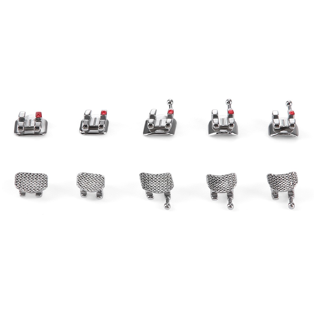 20pcs/pack Dental Orthodontic Brackets Braces Mesh Base Mini Roth 022 Hooks MIM