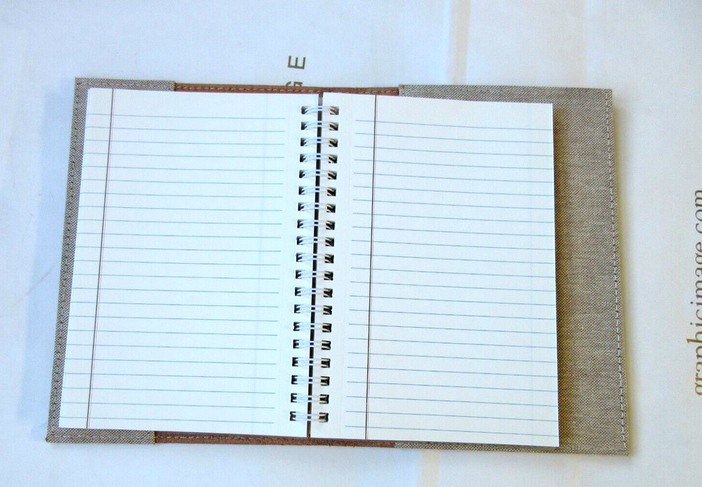 Metropolis Graphic Image 7" Refillable Notebook Leather Cover Spiral Insert Tera