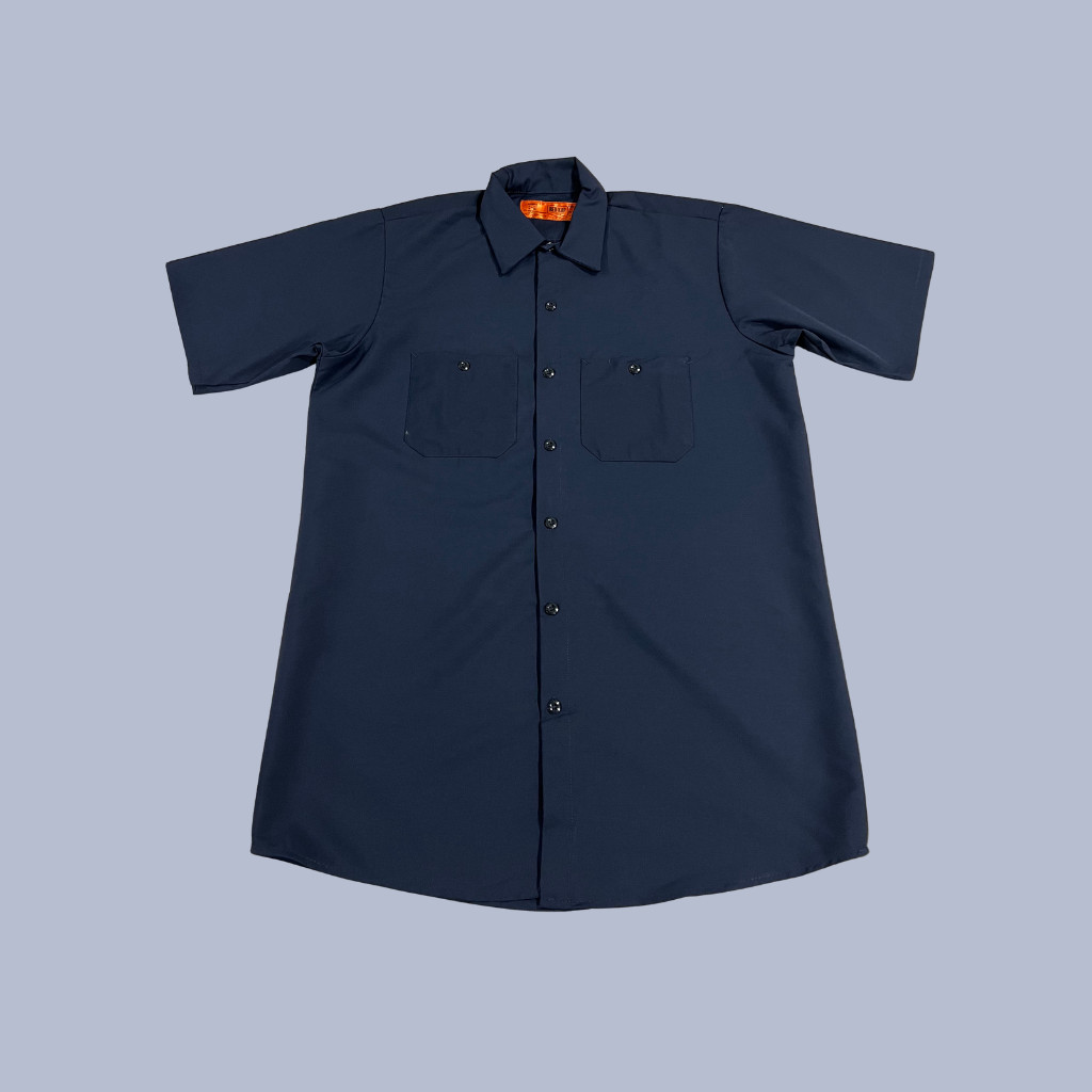 Red Kap Style SP24 Men's Short Sleeve Industrial Work Shirt Navy