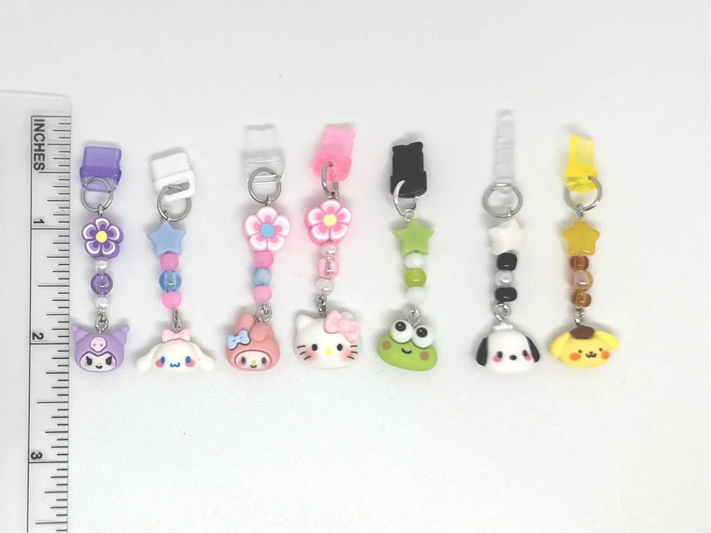 Sanrio Character Beaded Customized Dust Plug Charm iPhone Switch iPad Lightning