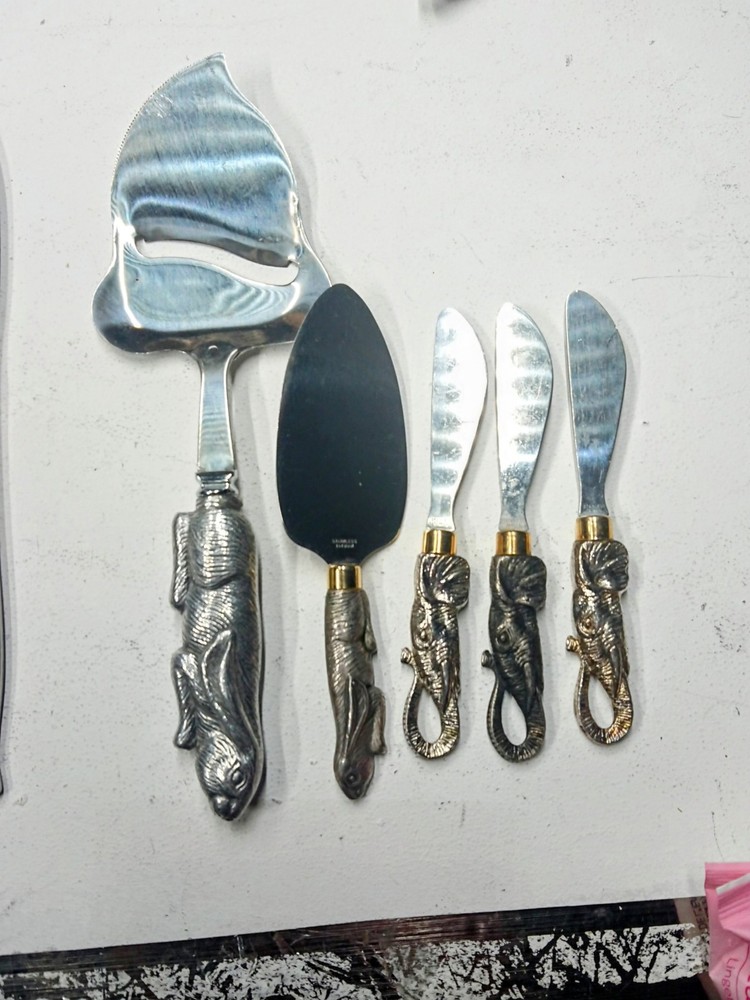 Rabbit Elephant Cheese Knives 5 Pc