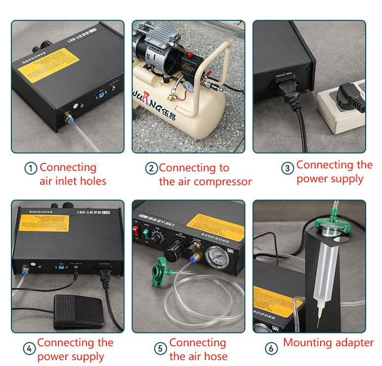 Glue Dispenser BY-982 Semi-Automatic Solder fluxes Paste Controller Dropper 110V