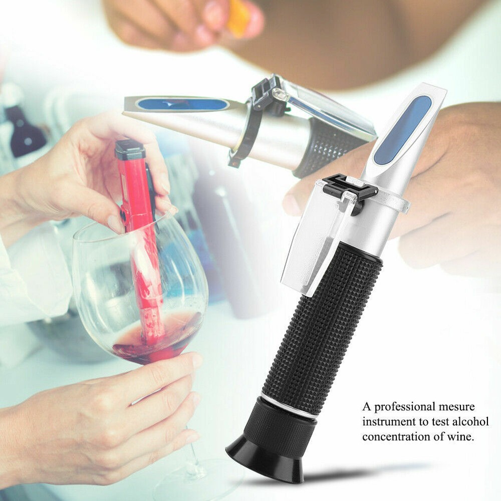 Hangheld Alcohol Refractometer 0~40% Brix 0~25% Alcohol Wine Grape Refractometer