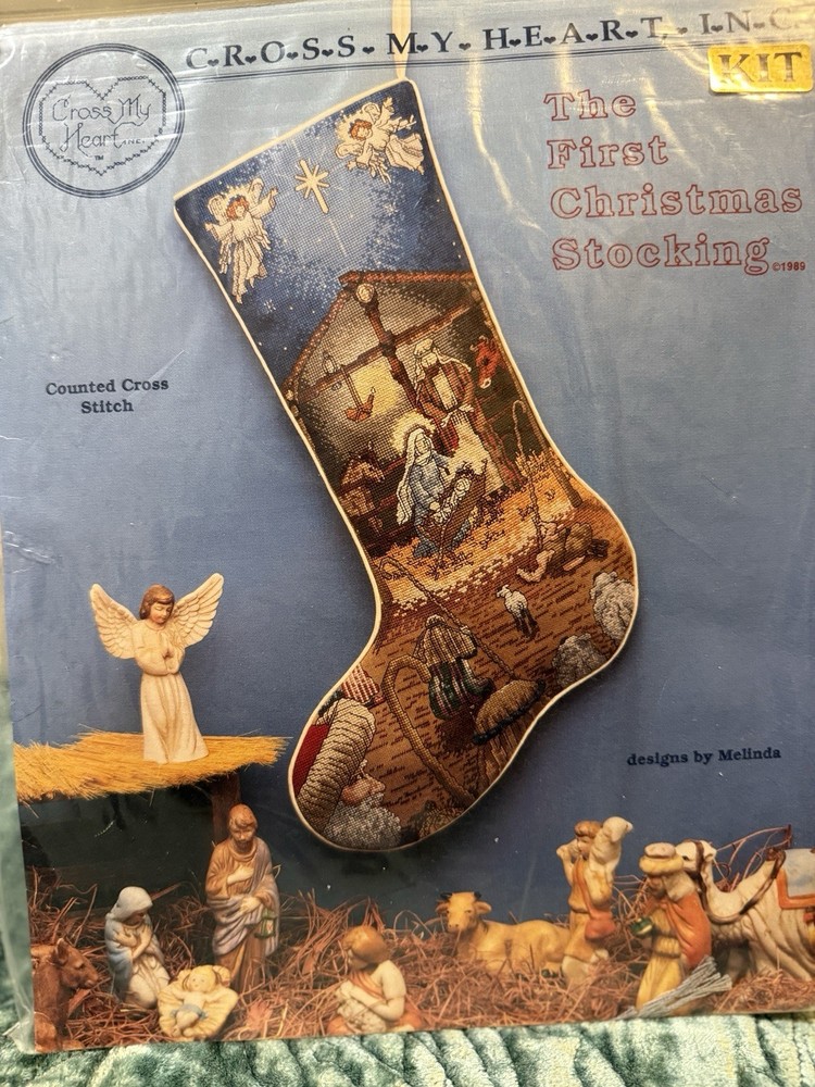 THE FIRST CHRISTMAS Stocking Cross Stitch Nativity Kit