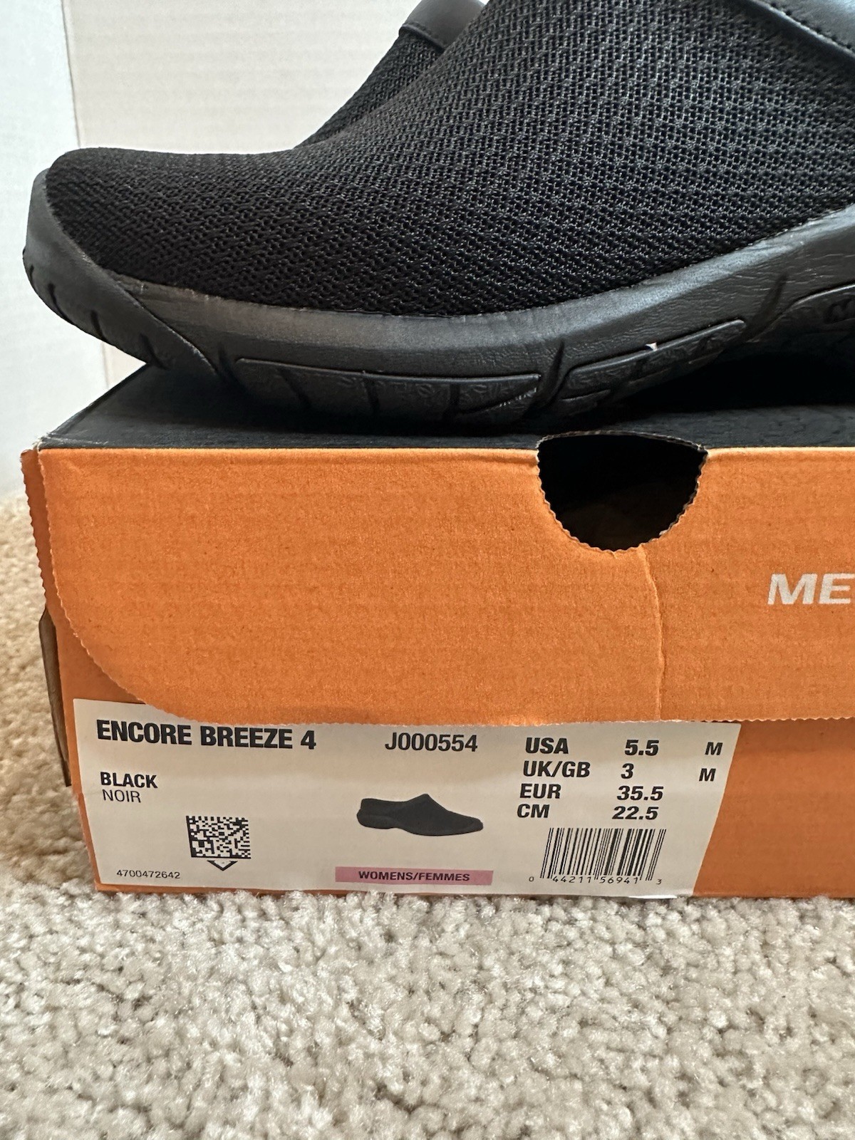 Merrell Women’s Shoes Encore Breeze 4 Black Q form, Size 5.5, NIB