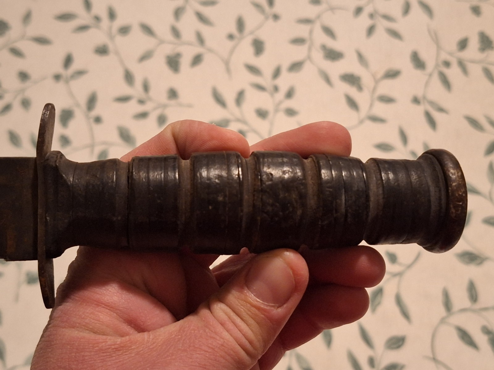 U.S. Navy WWII Era Camillus MKII Fighting Knife With Scabbard Used