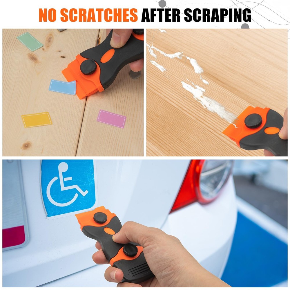 Feoqibu 7 Pack Razor Blade Scraper Tool, Scraper, Paint Black