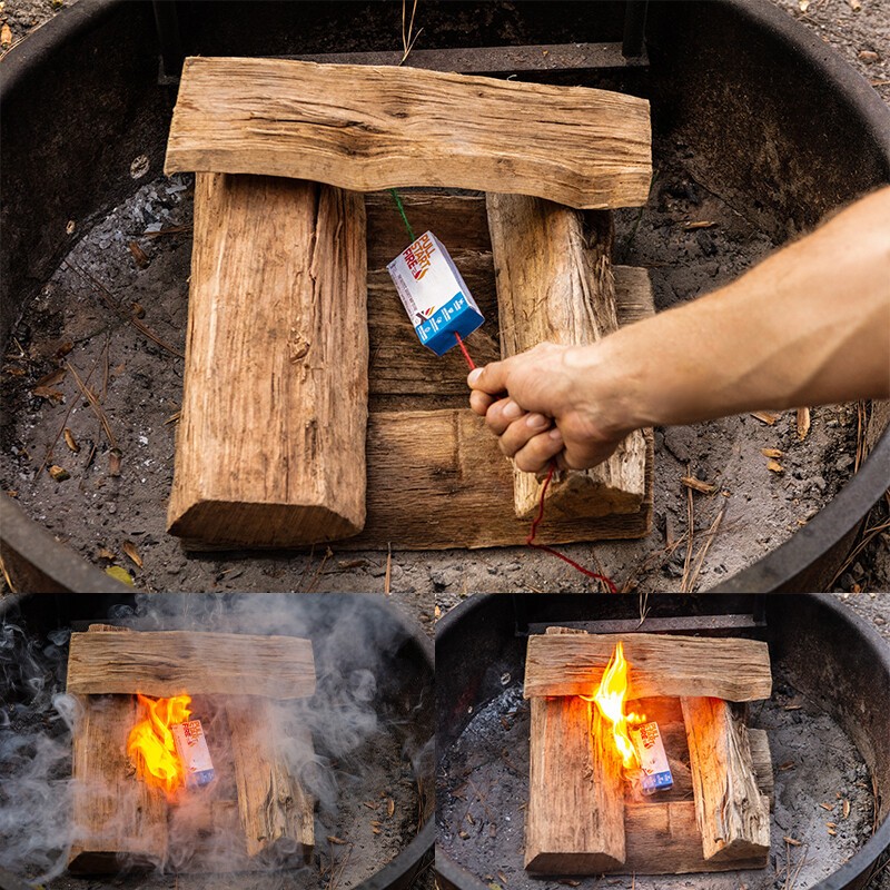 Pull Start Fire Pull String Easy To Use Fire Starter Campfire Survival Gear