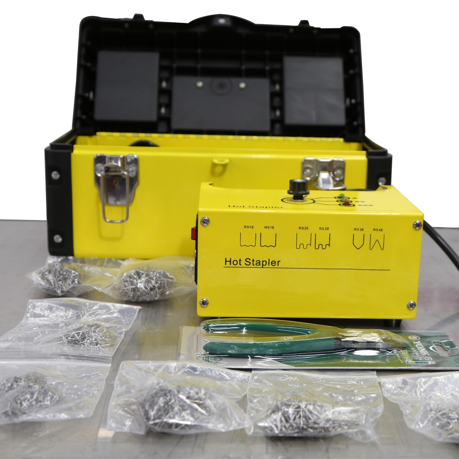 60W Hot Stapler Plastic Welder Welding Repair Kit Gun Car Bumper Tool 600Staples