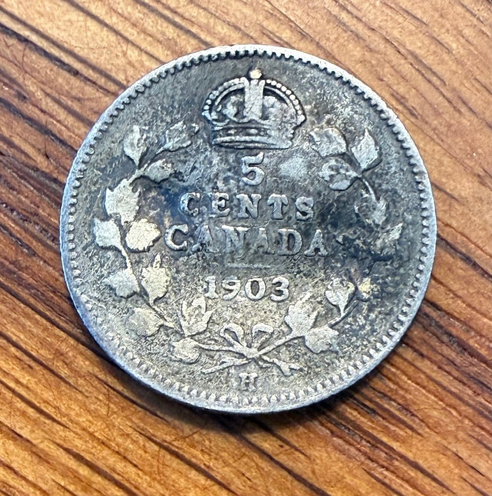 1903-H Small "H" 5 Cent Canada ....item # 579