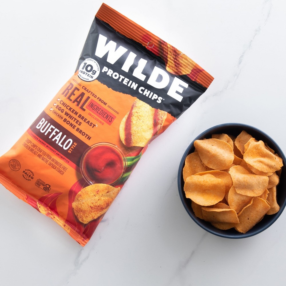 (2 pack) WILDE Protein Chips Buffalo, Thin Crispy High Protein, 4.0 Oz