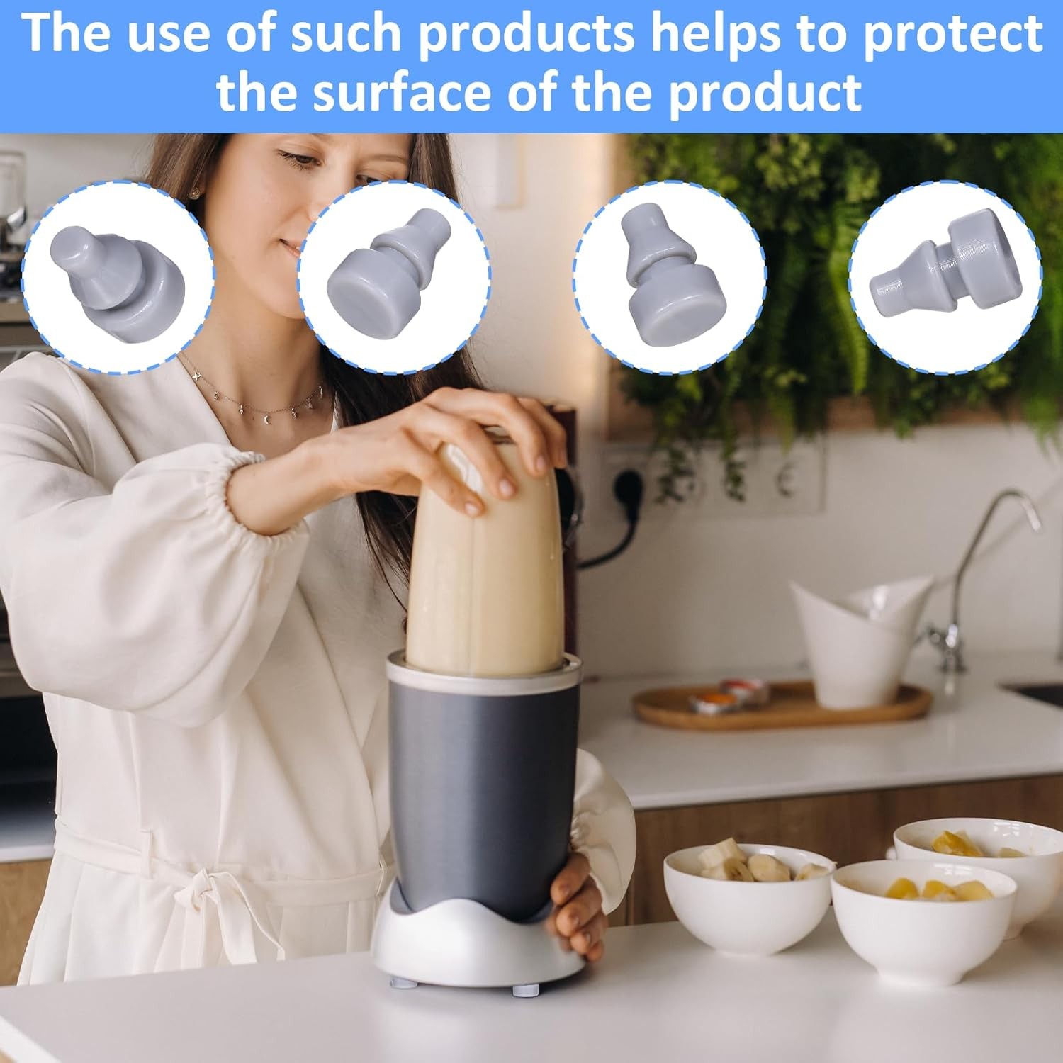 Rubber Feet for Slow Cookers, 12 Pcs Replacement Cookers Legs, Grey