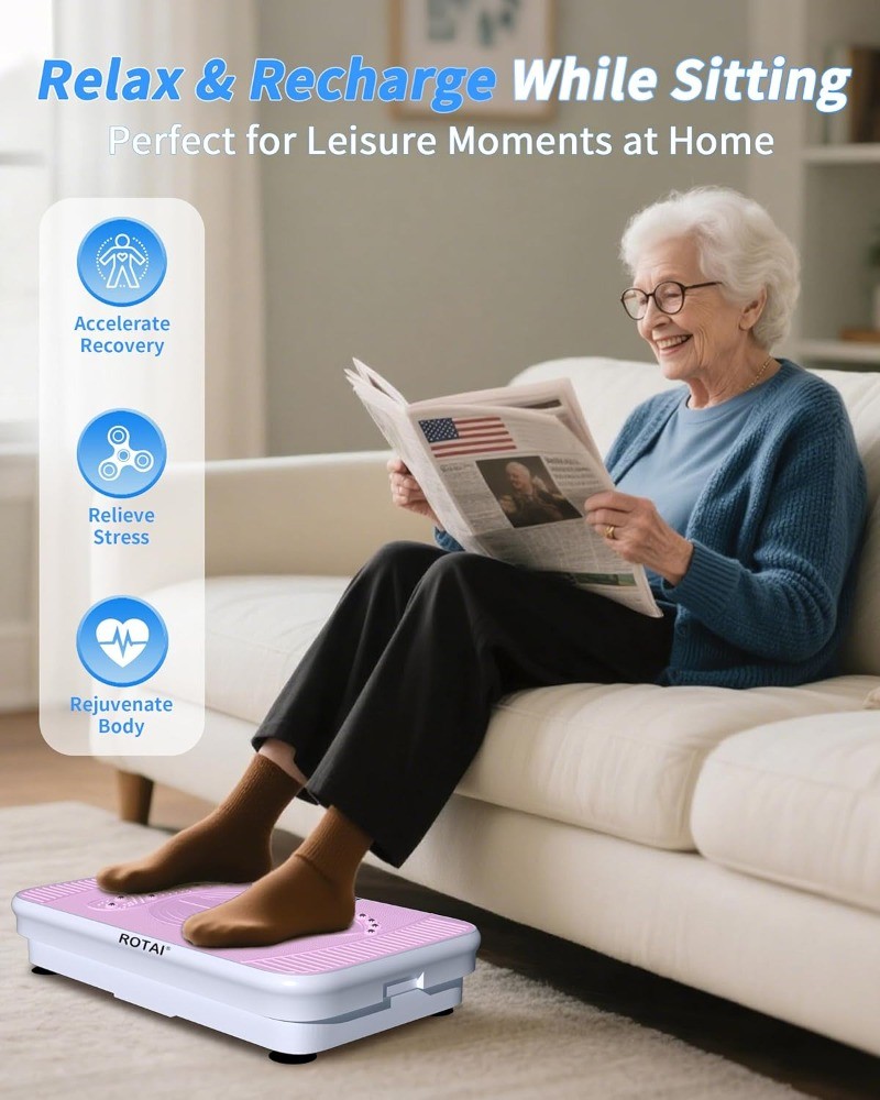 Shake Plate Vibration Exercise Machine for Lymphatic Drainage Massager