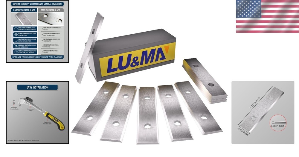 Carbide Scraper Replacements - 10 pcs