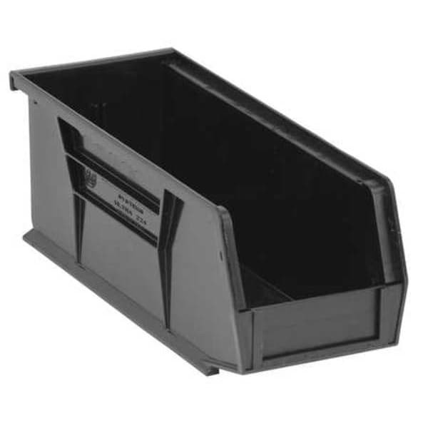 Quantum Storage Systems Qus224bk Hang & Stack Storage Bin, Polypropylene,