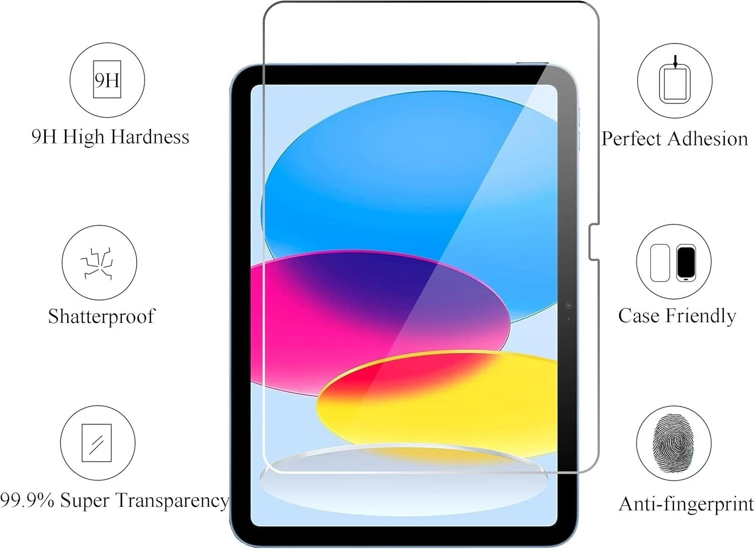 3-Pack Tempered Glass Screen Protector For iPad Pro 13" 12.9" 11" 7/8/9/10th Gen