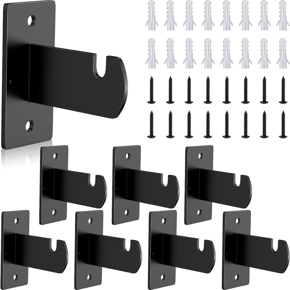 8 Pcs Gridwall Mount Brackets with Screws, for Grid Black