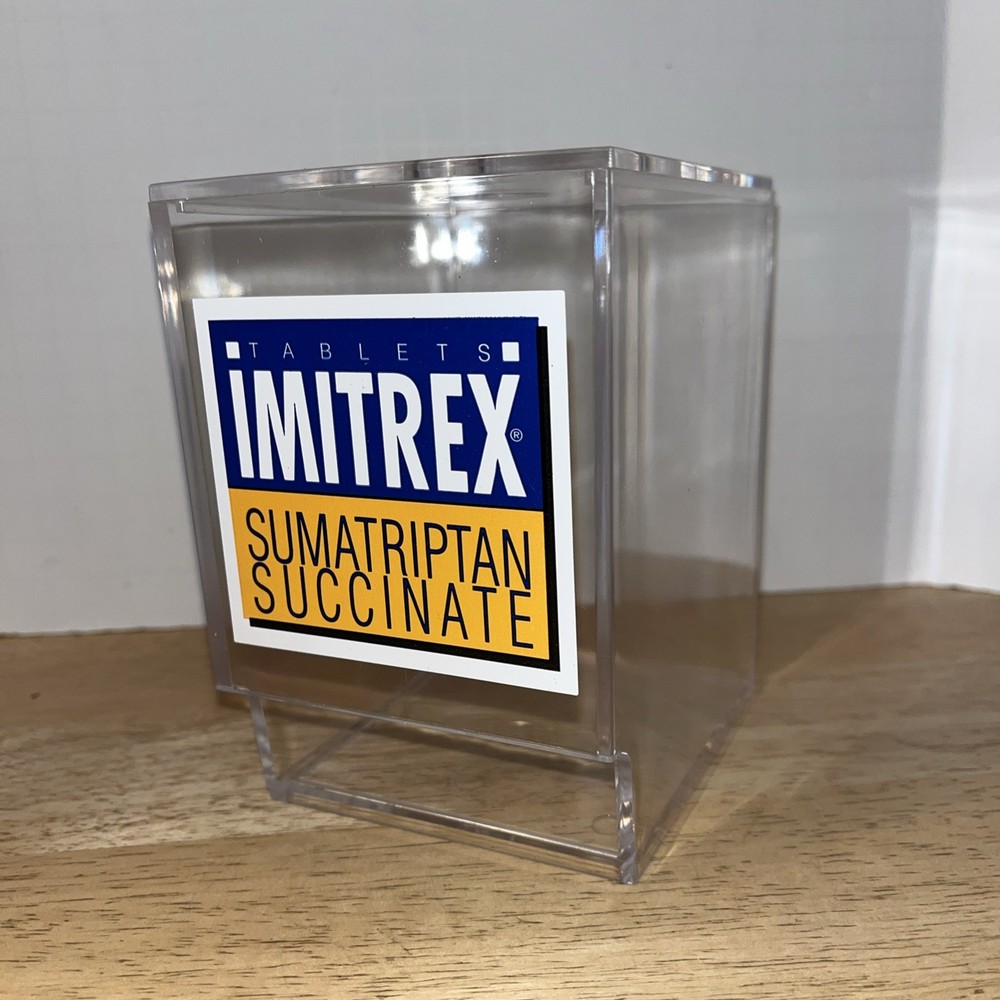 Imitrex Sumatriptan Succinct Tablet Plastic Display Box Dispenser Glaxo Wellcome