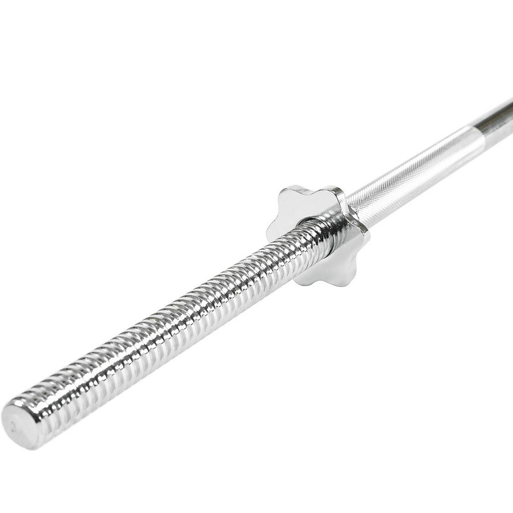 60-Inch Chrome Threaded Barbell Bar 1 Inch Diameter