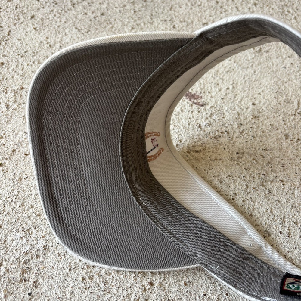 AHEAD Vintage Golf Visor Hat Tan Beige Adjustable