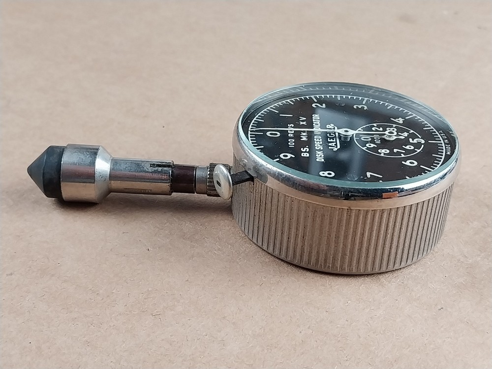 Vintage Jaeger Watch Co Tachometer Disk Speed Indicator