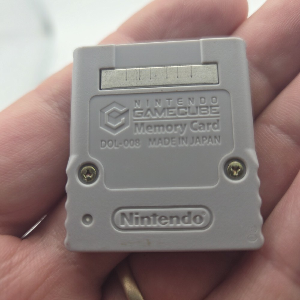 Nintendo GameCube Memory Card 59 Blocks Grey OEM DOL-008 Authentic Accessory