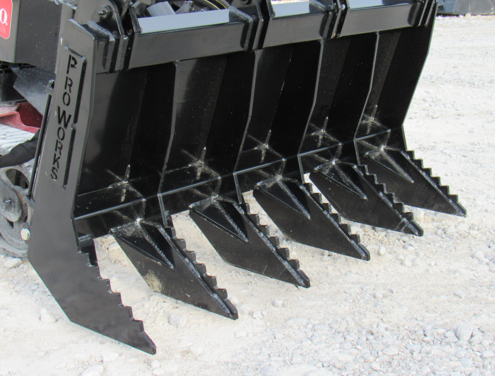 48" Root Rake Clam Grapple Attachment Fits Mini Skid Steer