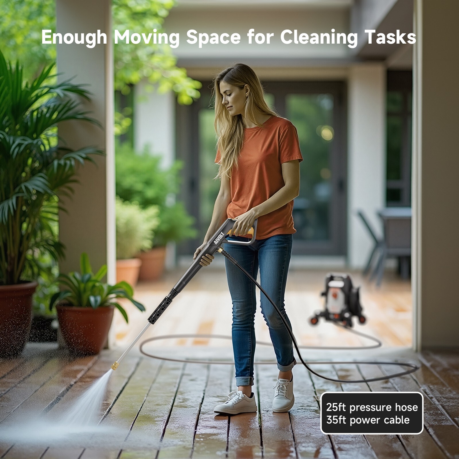 AIVOLT Electric Pressure Washer - 4800PSI Power Washer with Anti-Tipping Design