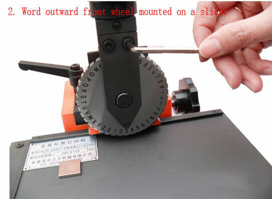 Semi-Automatic Label Marking Machine Nameplate Metal Tag Stamping Printer 6mm