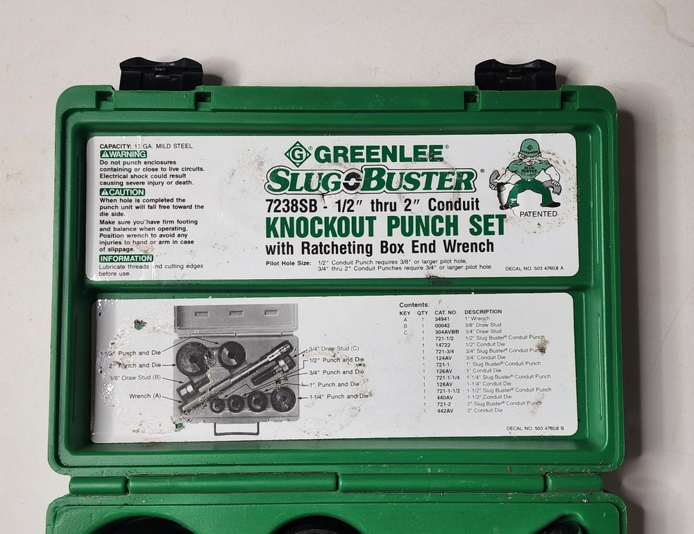 Greenlee 7238SB Manual Punch Driver Set