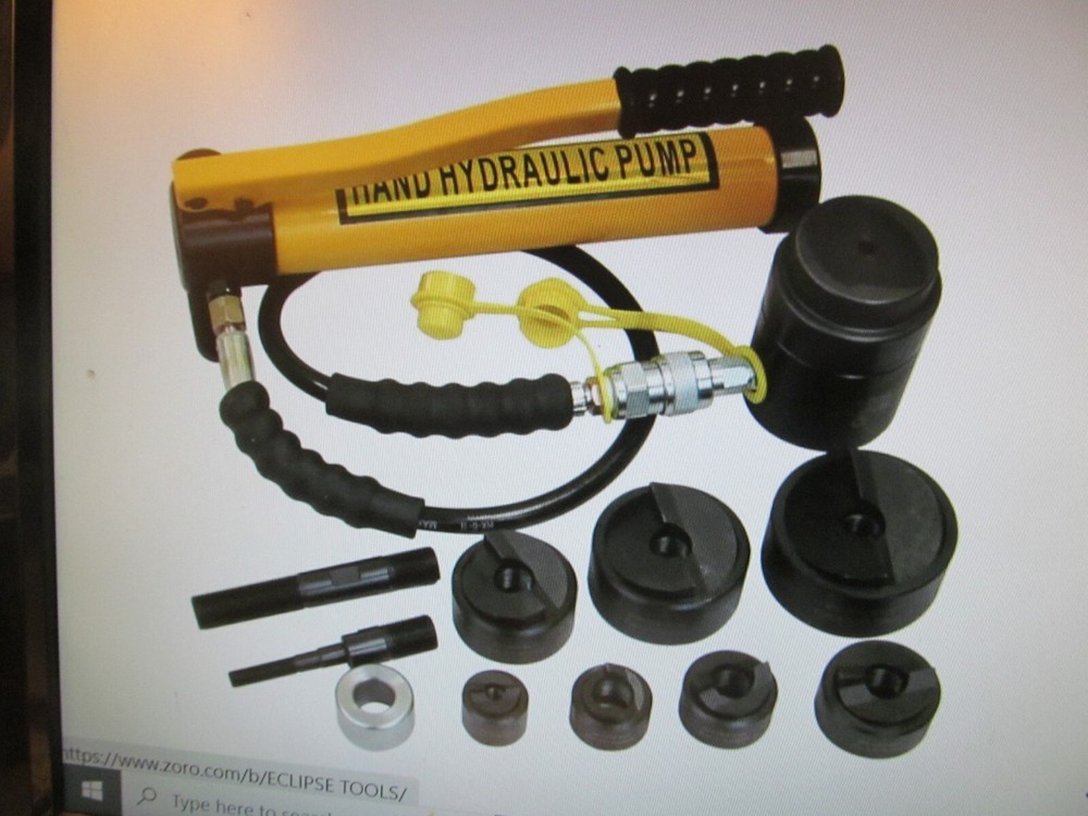 ECLIPSE 15 TON HYDRALIC KNOCKOUT SET 1/2"-2-1/2" FOR CONDUIT