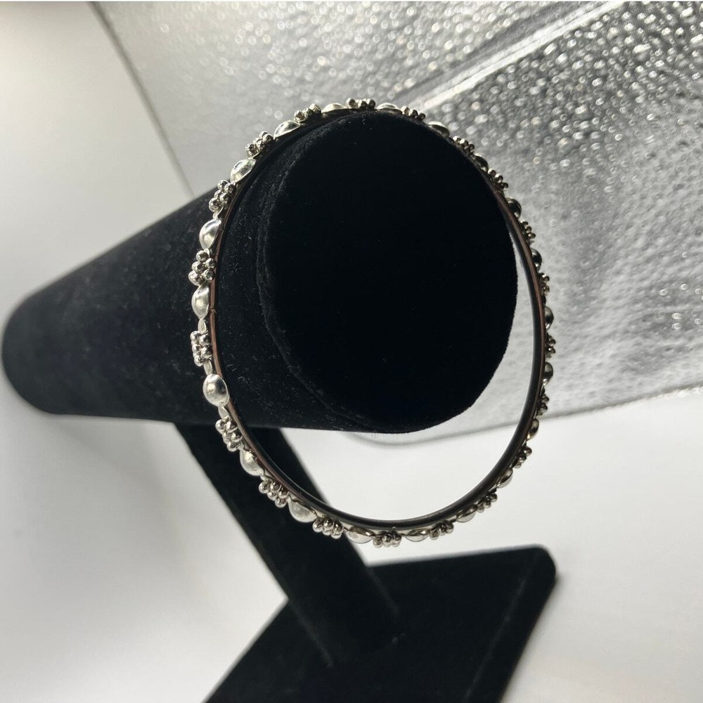 Silver-Tone Circular Design 2 7/8" Bangle!