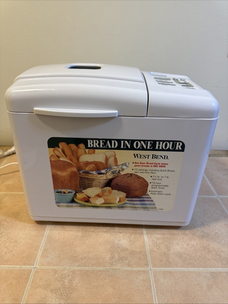 West Bend Bread and Dough Machine Maker Model 41082 White