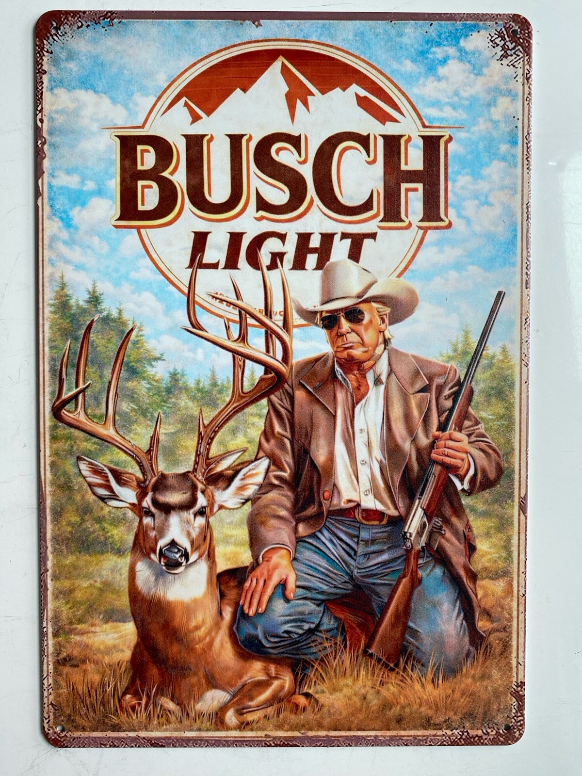 Busch Light Beer Donald Trump Metal Sign - Hunters - Hunting Fishing - President