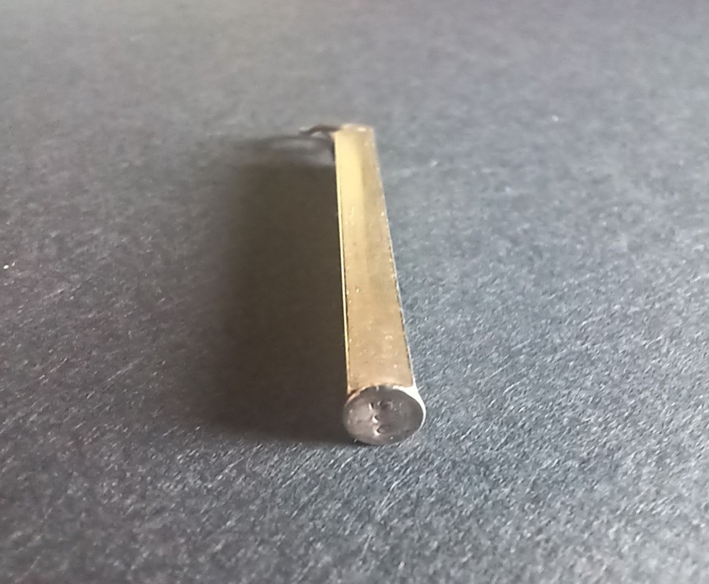 Vtg Sterling Silver Vertical Rectangular 1.75" Bar Pendant Minimalist