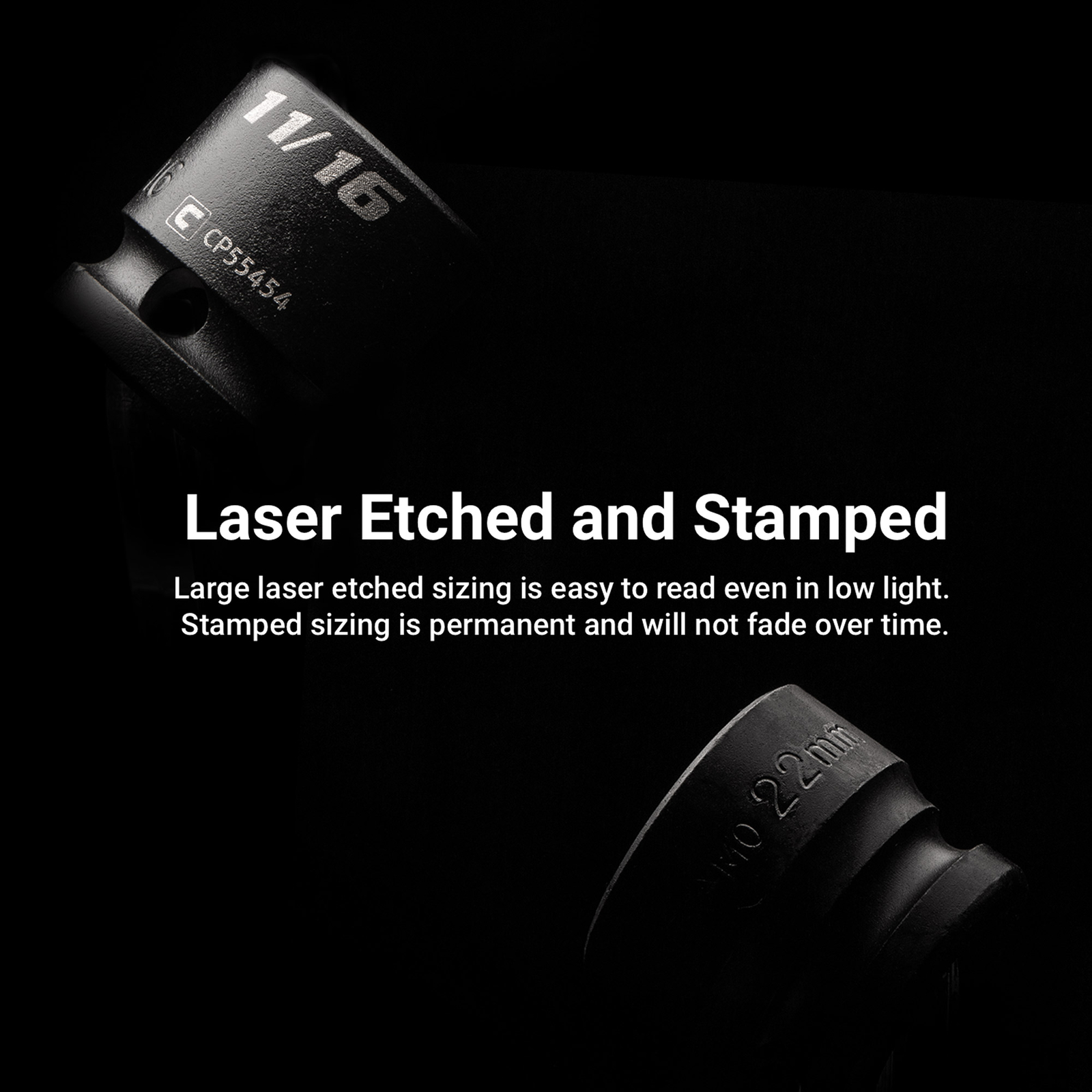 Capri Tools Stubby Impact Socket, 1/2 in. Drive, 6-Point, Metric 10 to 32 mm