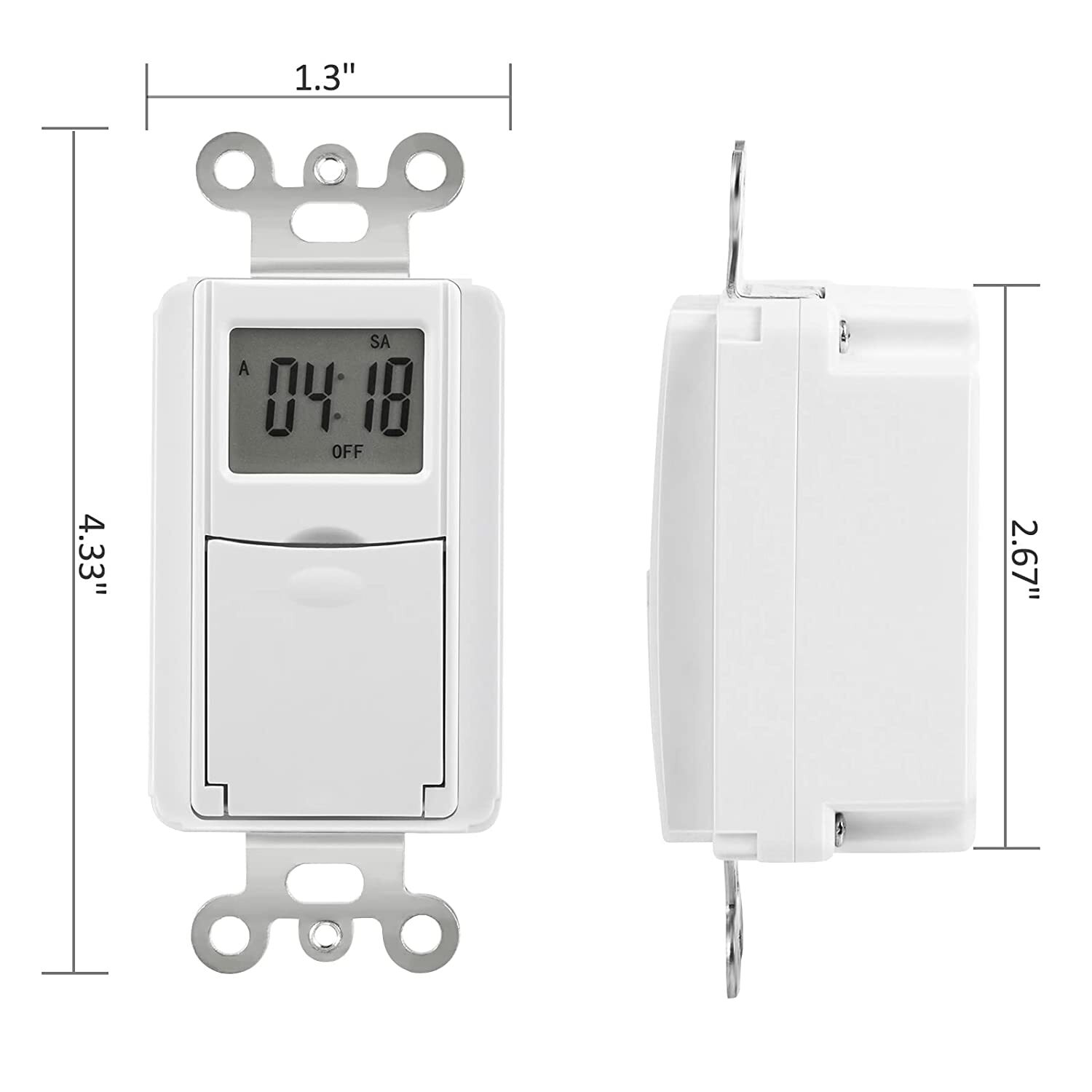 DEWENWILS 7 Day Programmable In-Wall Timer Switch Digital for Fans, Lights,