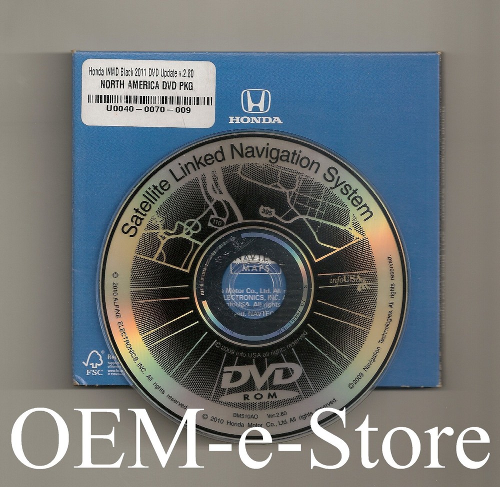 2000 2001 2002 2003 2004 Honda Odyssey Navigation DVD Map 2011 Update Ver 2.80