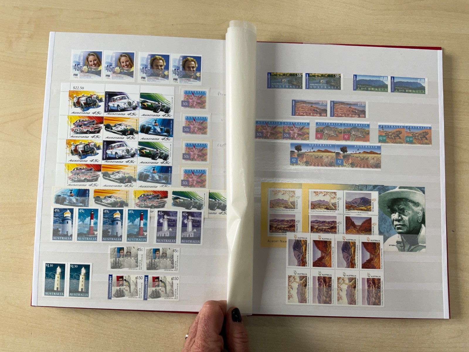 Australia Stamps 2002-2004 MNH Booklets Blocks Sets in 32 sided stock book #SA11