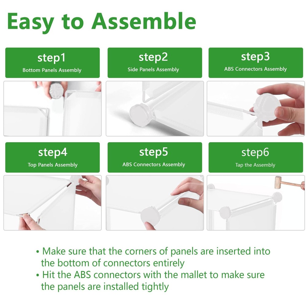 Cube Storage, 9-Cube Bookshelf, Plastic Closet Cabinet Organizer, DIY Stackab...