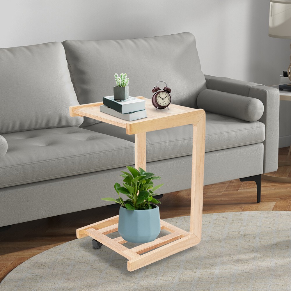 C-shaped End Table Small Side Table Movable End Table