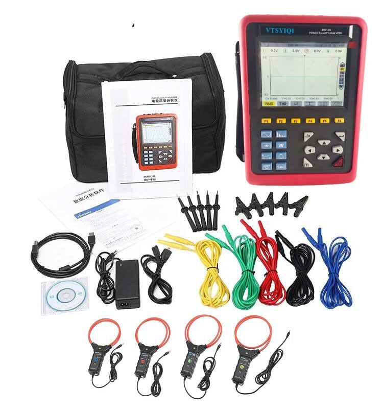 Three Phase Energy Quality Analyzer with 4PCS 6000A Flexible Current Sensors